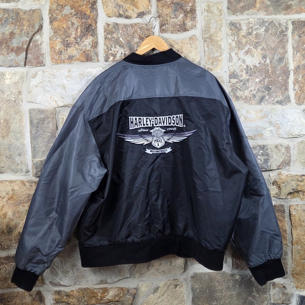 Harley Davidson Vintage Made In The USA Police Motercycle Biker Jacket Coat